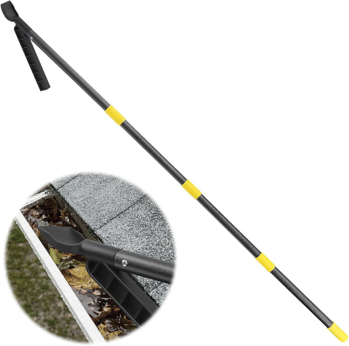 Dachrinnenreinigungswerkzeug mit 235 cm ausziehbarer Stange, Regenrinnen-Reinigungswerkzeug, Dachrin