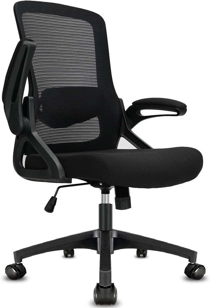 Milacyee Bürostuhl Ergonomischer, Schreibtischstuhl mit Klappbaren Armlehnen, Höhenverstellbarer Bür