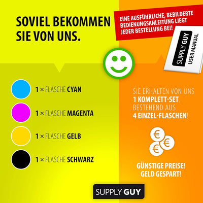 SupplyGuy Tinte kompatibel mit Epson 104 für EcoTank ET-2710 ET-2711 ET-2712 ET-2714 ET-2715 ET-2720
