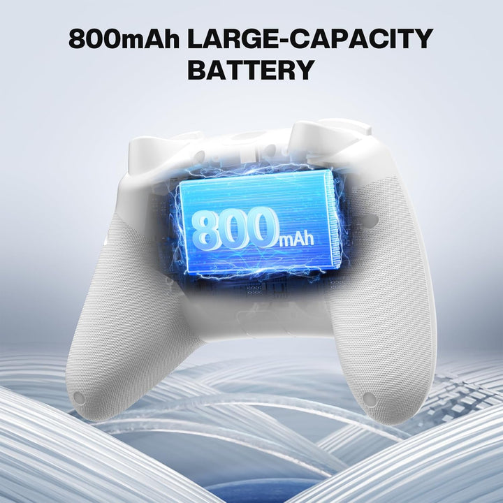 ECHTPower PC Wireless Controller, 1000Hz Gaming-Controller mit RGB/Hall-Joystick/Turbo/Vibration/800