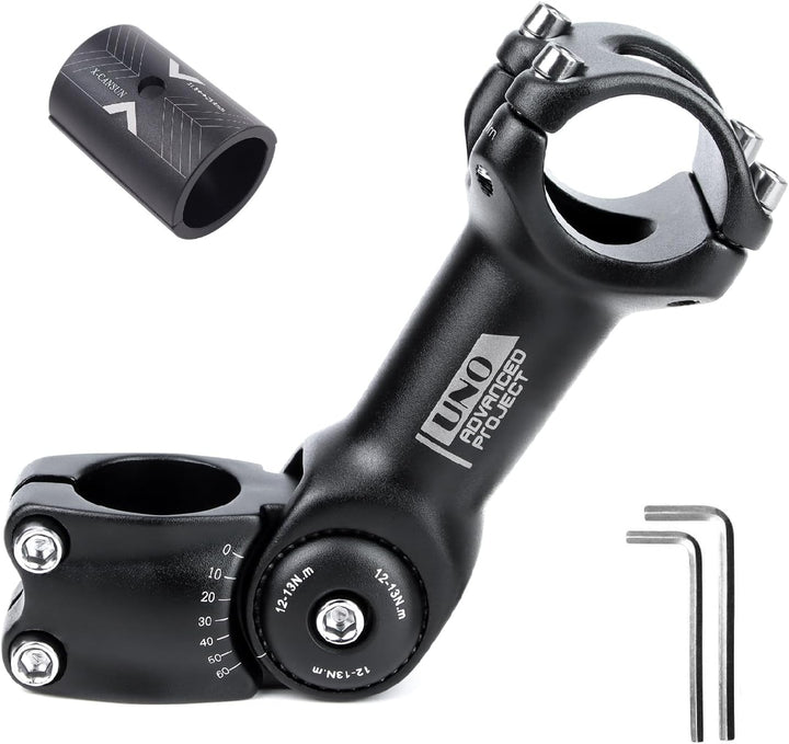 BESNIN MTB Vorbau 0-60° 31.8mm Fahrrad Vorbau verstellbar MTB 90mm/110mm/120mm/130mm Mountainbike Le