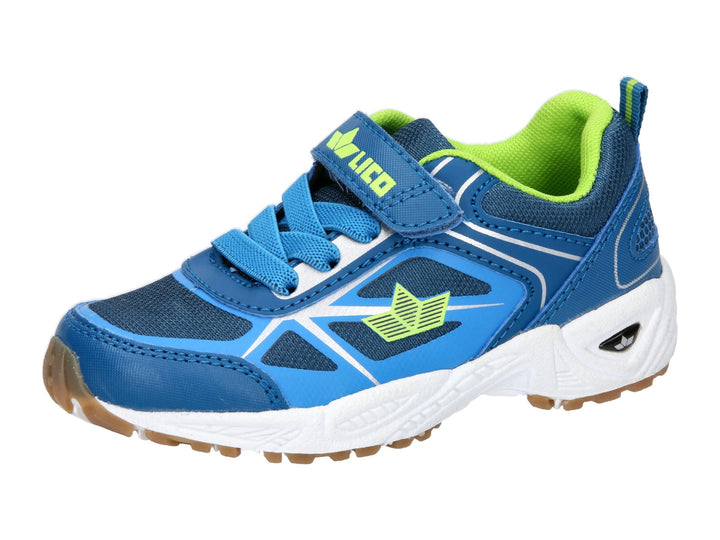 Lico Unisex Kinder Salford Vs Sneaker 27 EU Petrol Blau Lemon, 27 EU Petrol Blau Lemon