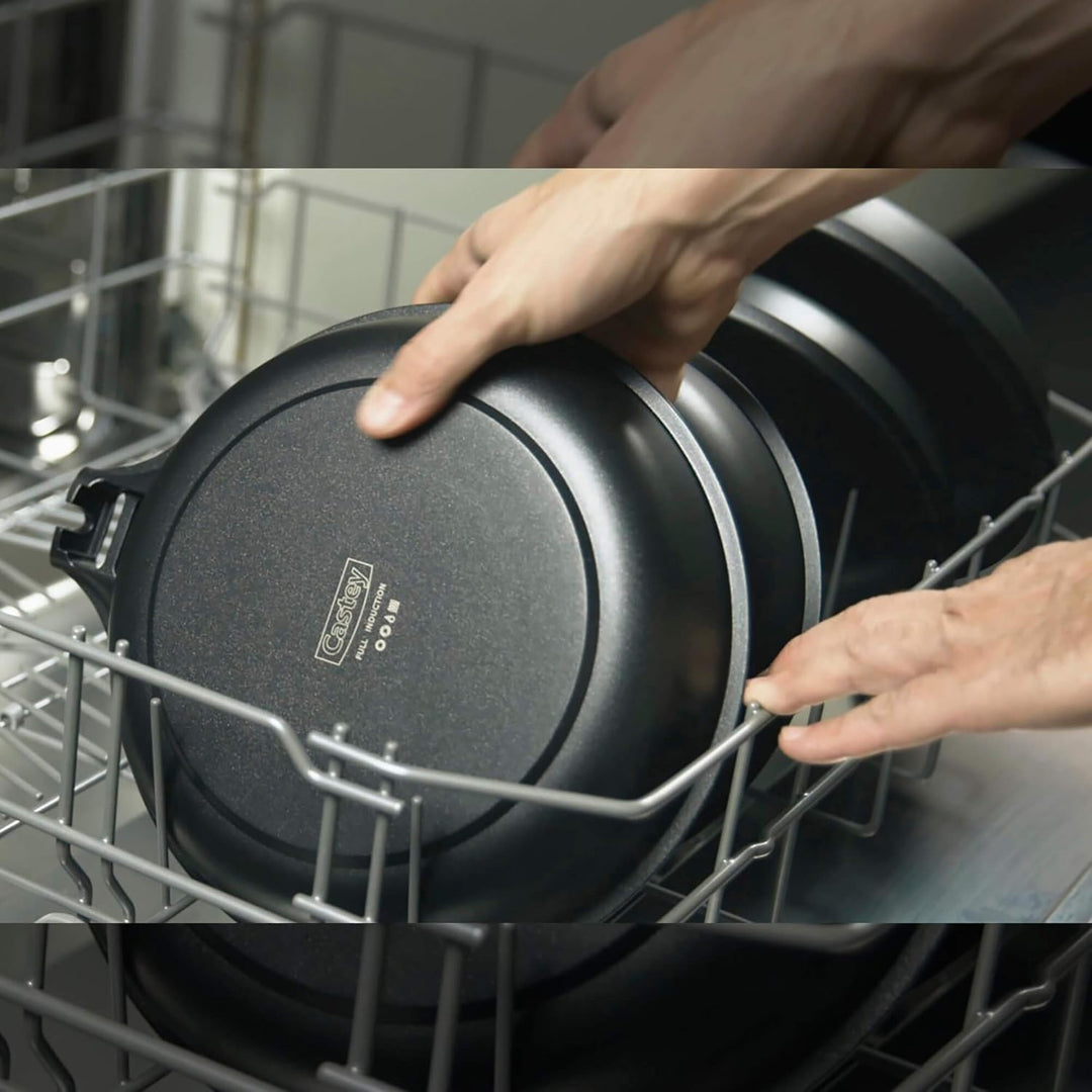 Castey Grill Pfanne / 27 cm / Aus Aluminium / Geeignet für Ofen und für alle Herdarten inklusiv Indu