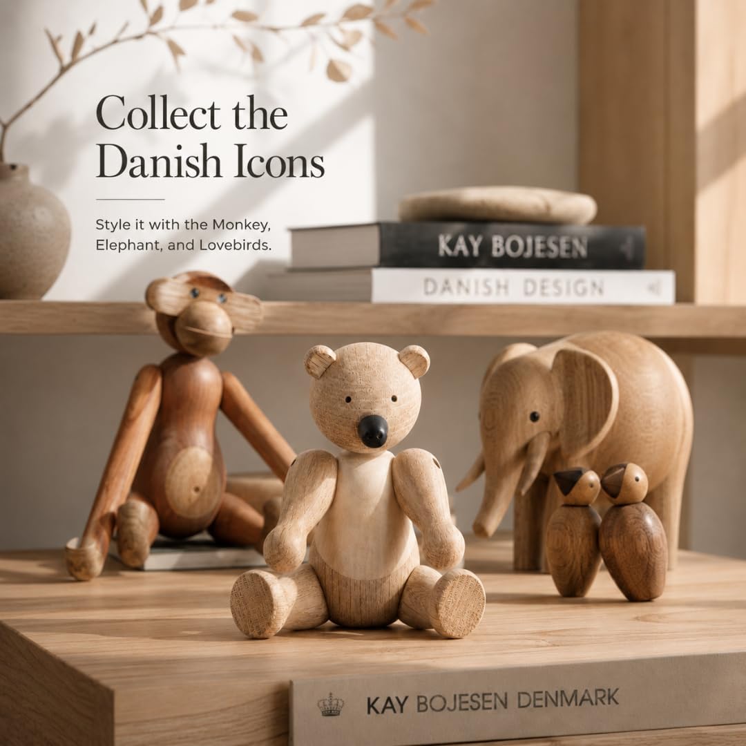 Kay Bojesen Bär klein Figuren 14.5 cm Holzfiguren Weihnachtsdekoration, Holz Klein Bär, Klein Bär