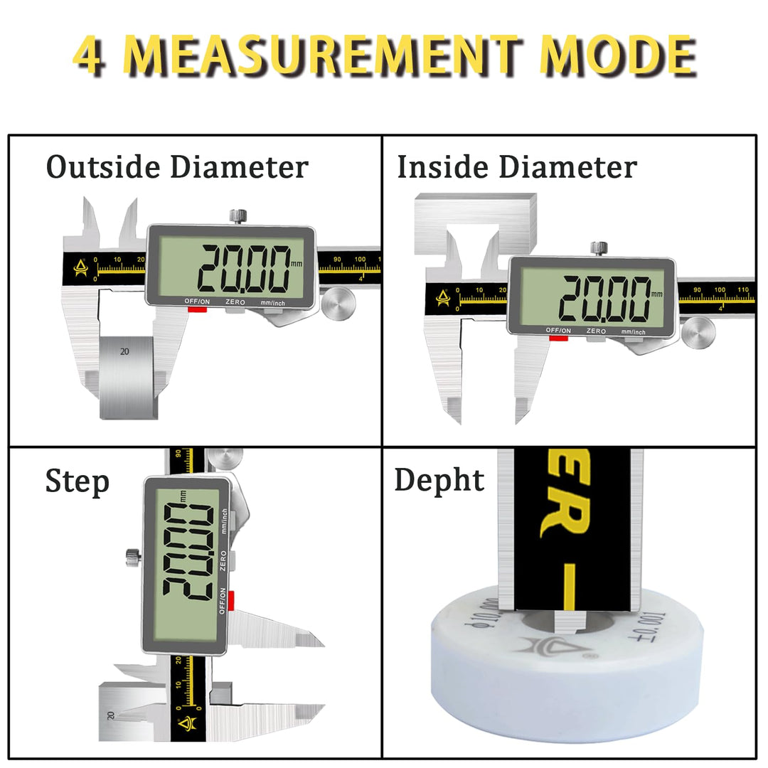 Digital Caliper,ACEMETER 0-6" Vernier Calipers Measuring Tool-Electronic Micrometer with Large LCD S