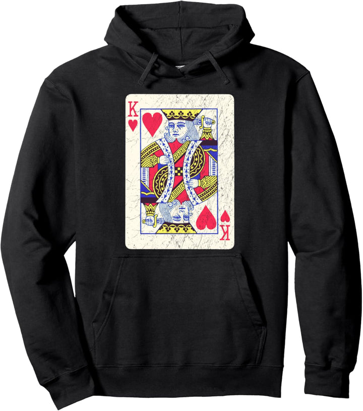King Of Hearts Poker Spielkarte Bekleidung für Pokerspieler Pullover Hoodie