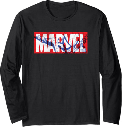 Marvel Logo with Spider-Man Langarmshirt