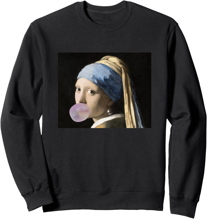 Fine Arts Vermeer Mädchen mit Kaugummi für eine Kunsthacke Sweatshirt
