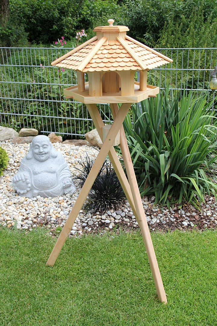 XXL Premium (V52) Lärchenholz Vogelhaus Vogelhäuser Vogelfutterhaus Vogelhäuschen-aus Holz- Lärche