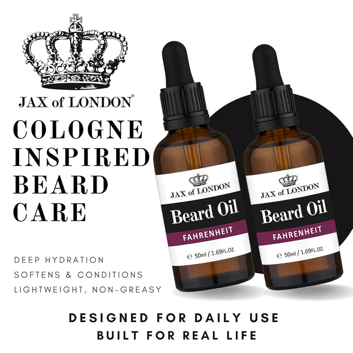 Inspired Beard Oil – Duftendes Aftershave-Bartöl für Bartwachstum und Konditionierung (Fahrenheit, 2