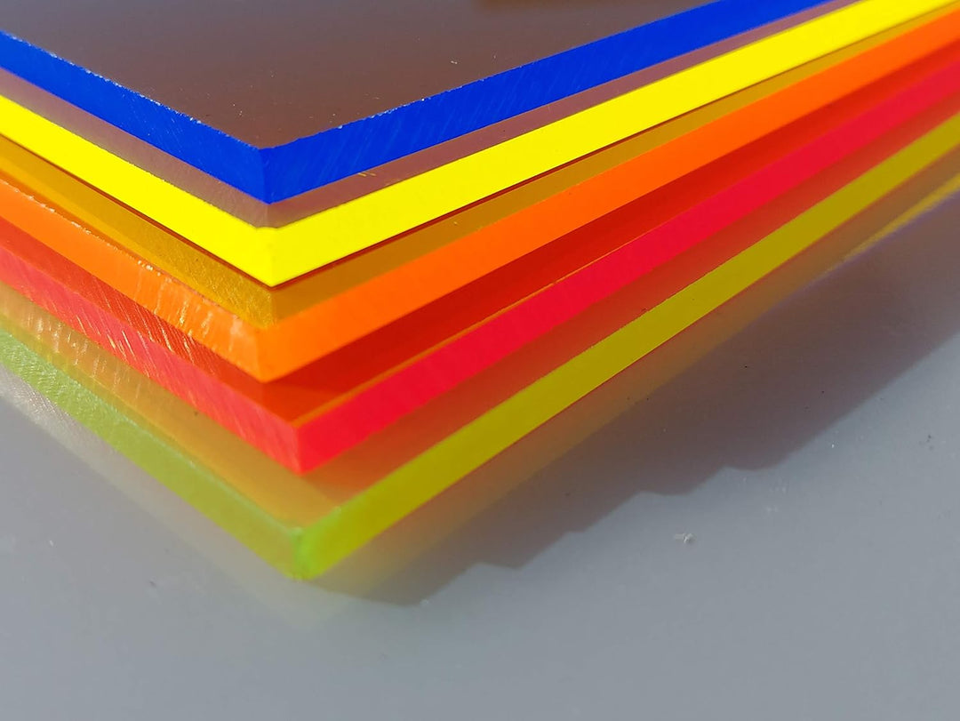 Platte Acrylglas GS, 500 x 500 x 5 mm, Fluoreszierend grün Zuschnitt alt-intech®