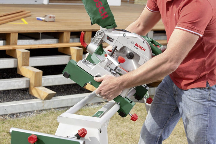 Bosch Untergestell PTA 2400 (für Kapp- und Gehrungssäge/Tischbohrmaschine von Bosch, im Karton) Gehr