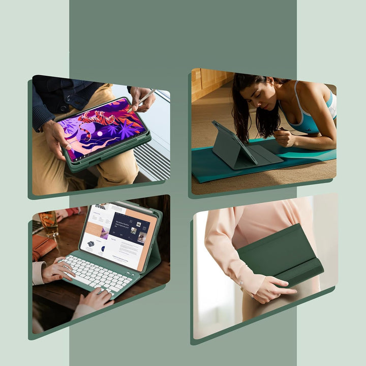 Hülle Tastatur für iPad (A16) 11./10. Generation (2025/2022), (11/10.9 Zoll) - QWERTZ, 7 Farben Bele