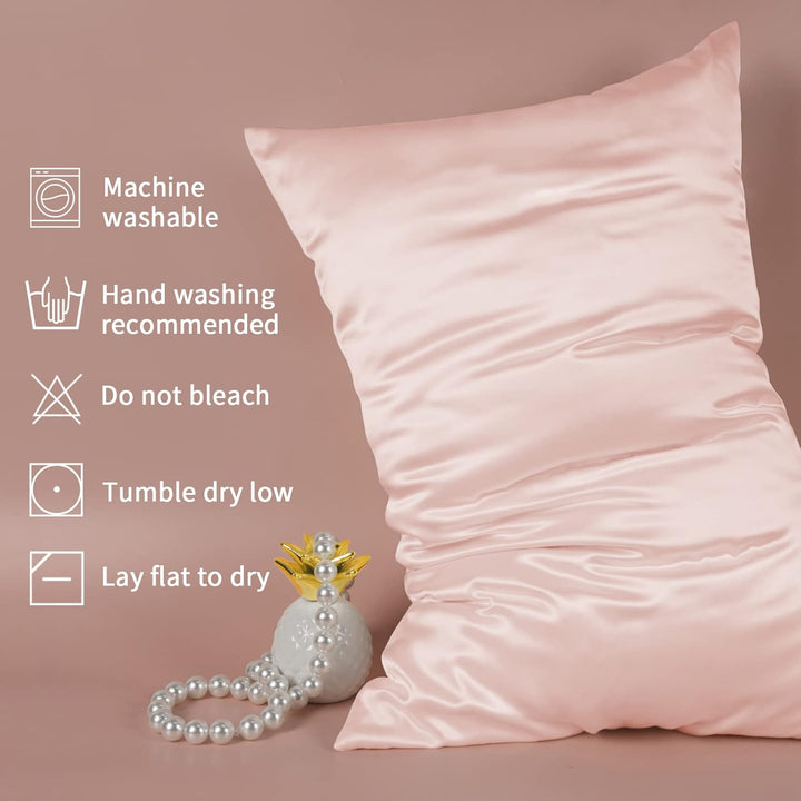 LULUSILK Kissenbezug für Haare und Haut, 100 % reine Seide, 16 Momme mit verdecktem Reissverschluss,