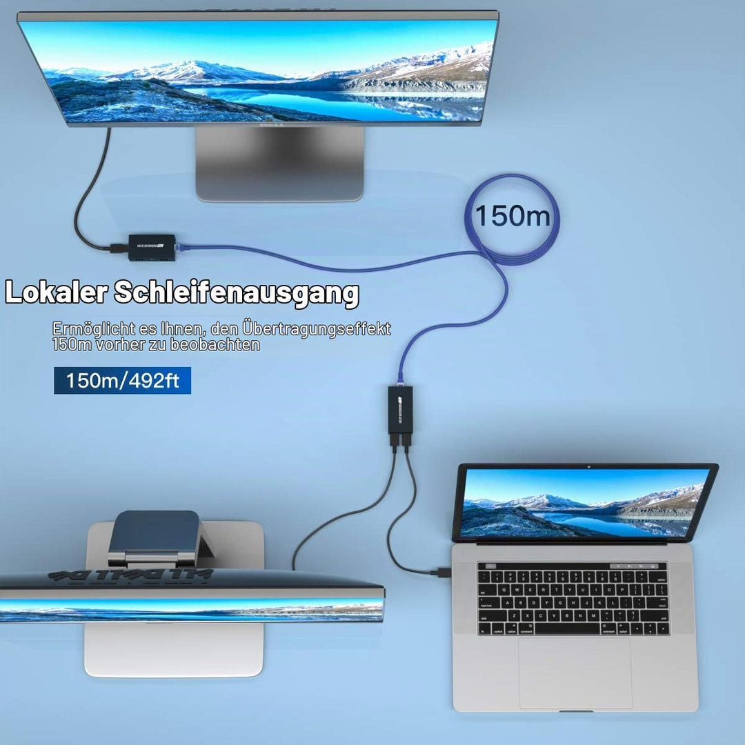 PWAYTEK HDMI Extender 500ft über Single Cat5e/6, über IP/TCP EIN bis mehrere Monitore per Ethernet-S