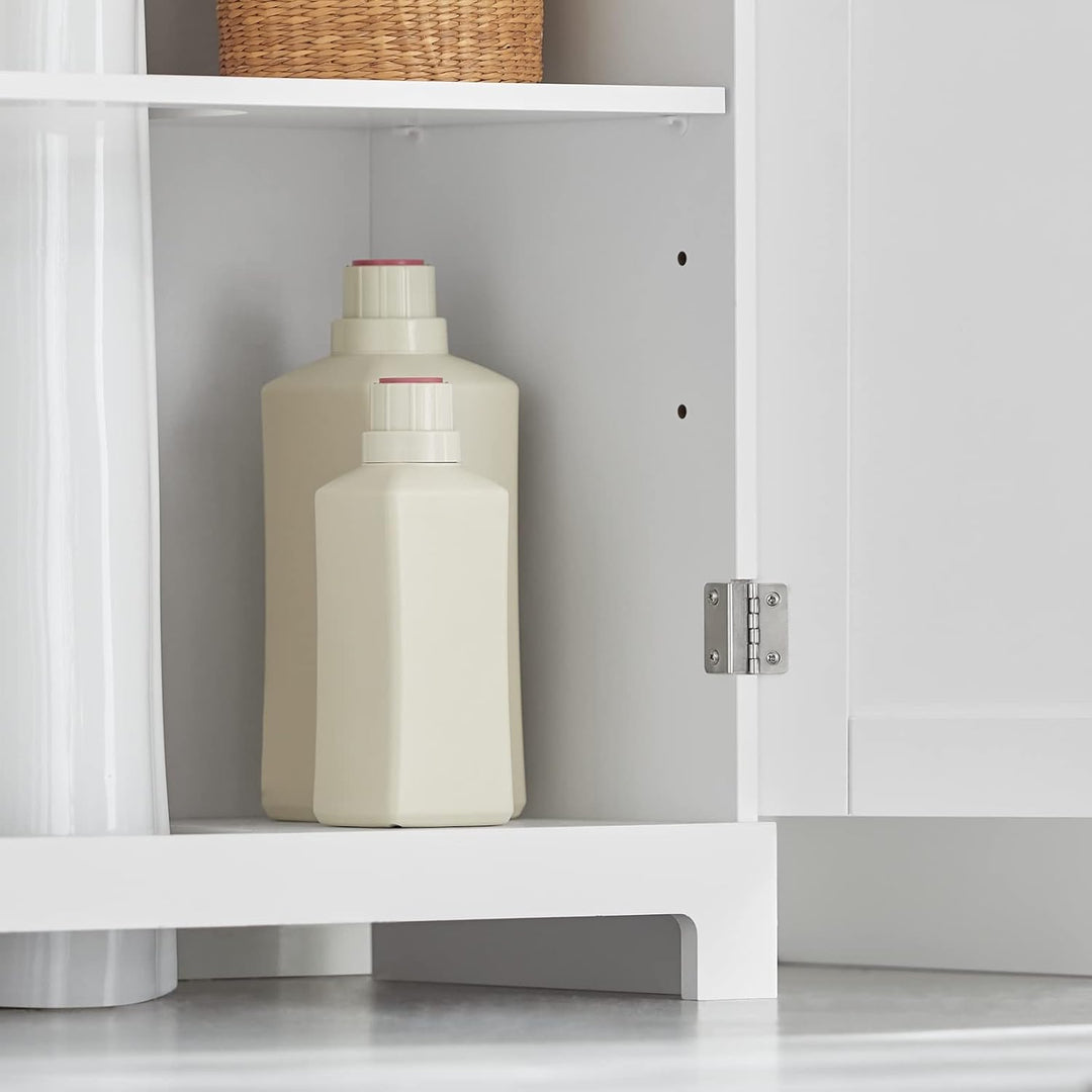 SoBuy BZR18-II-W Waschbeckenunterschrank Badschrank Waschtisch Unterschrank Badmöbel weiss BHT ca: 6
