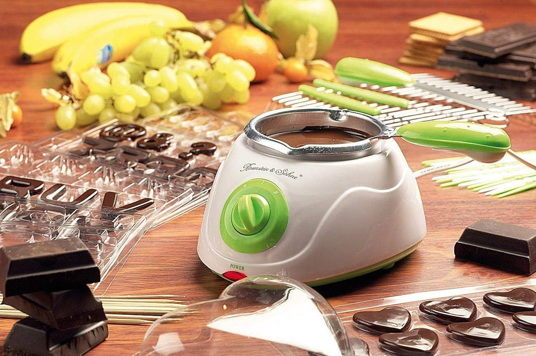 Monsterzeug Schokofondue, Schokoladen Fondue, Elektrisches Schokoladenschmelzgerät- am Tisch Schokol