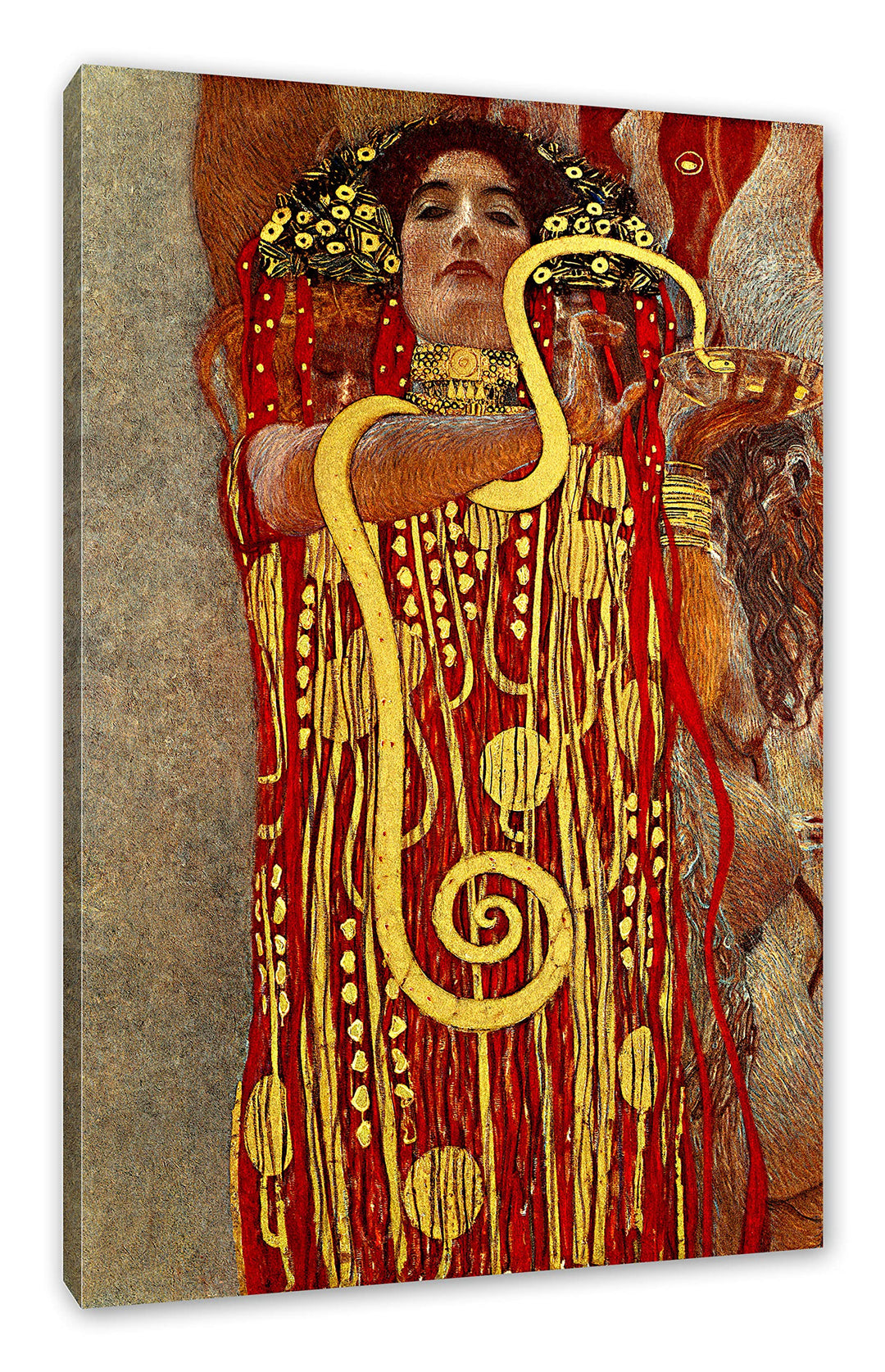 Generisch Gustav Klimt - Hygieia als Leinwandbild/Grösse: 100x70 cm/Wandbild/Kunstdruck/fertig bespa