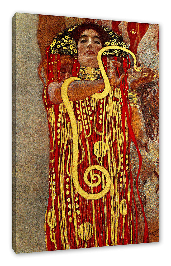 Generisch Gustav Klimt - Hygieia als Leinwandbild/Grösse: 100x70 cm/Wandbild/Kunstdruck/fertig bespa