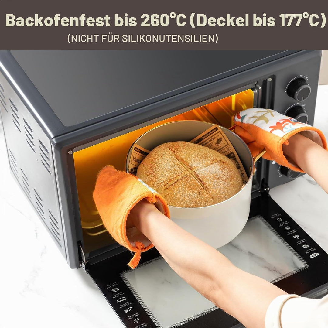 Keramik KochSet, gesund, Töpfe und Pfannen Set mit Deckel, antihaftbeschichtet(ohne PFAS, PFOA),Küch