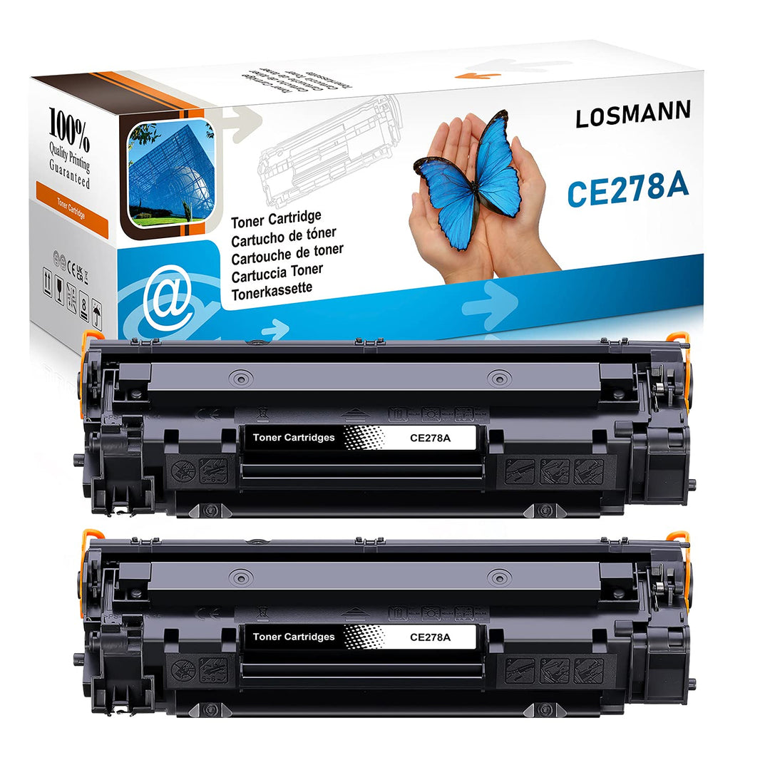 LOSMANN 2X Toner Kompatibel für HP CE278A 78A für HP LaserJet Pro M1536DNF M1537DNF M1538DNF M1539DN
