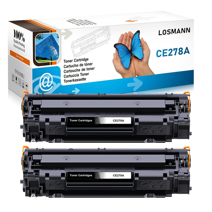 LOSMANN 2X Toner Kompatibel für HP CE278A 78A für HP LaserJet Pro M1536DNF M1537DNF M1538DNF M1539DN