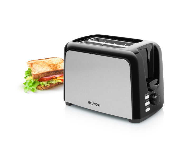 HYUNDAI Toaster TO304 I 750 W I 2 Scheiben I 7 Stufen I Krümelschublade I Stopfunktion I Gleichmässi