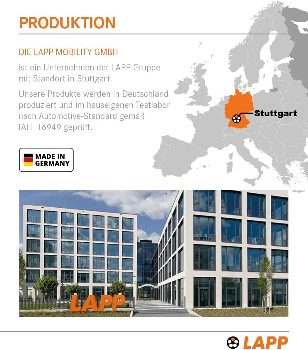 LAPP MOBILITY Schutzkontakt Ladeadapter Universal / 2,3 kW / 10 A/geeignet für Plug-in-Hybrid (PHEV)