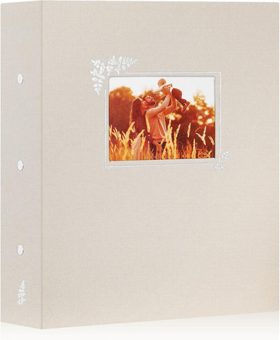 Lanpn Fotoalbum 11,5x15 11x15 600 Taschen, Grosses Leinen Einstecken Einsteckalbum für Vertikale und