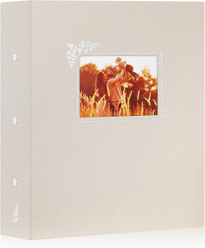 Lanpn Fotoalbum 11,5x15 11x15 600 Taschen, Grosses Leinen Einstecken Einsteckalbum für Vertikale und