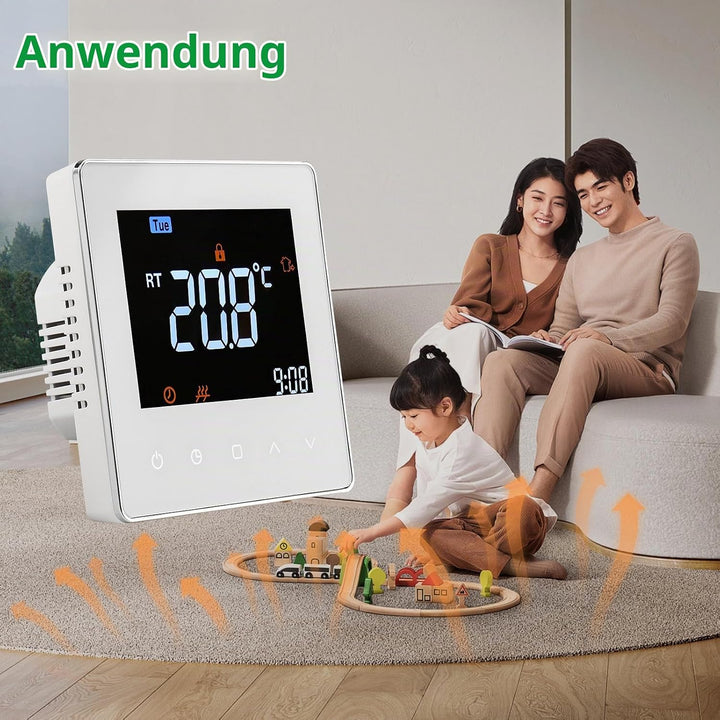 Wengart 24V Thermostat WG538,3A Thermostatsteuerung für den Innenbereich,wöchentliche Programmierung