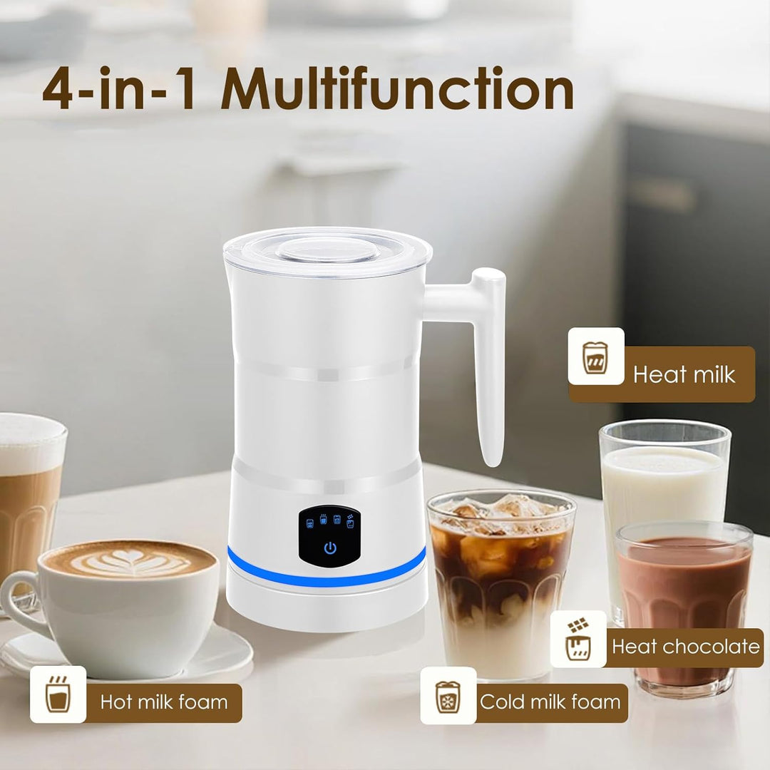 Milchaufschäumer Elektrisch 4 in 1,430ml Grosses Automatischer Milchschäumer,Geräuschloser,Abschaltu