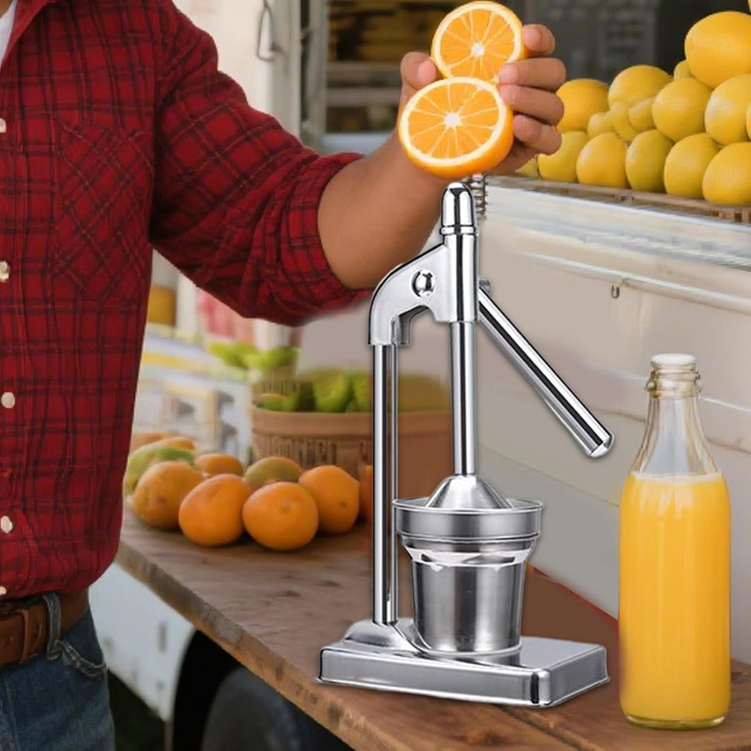 Cast Iron Juicer - Hand Juicer Squeezer, Extra-Large Commercial Grade Manual, Stainless Steel Commer