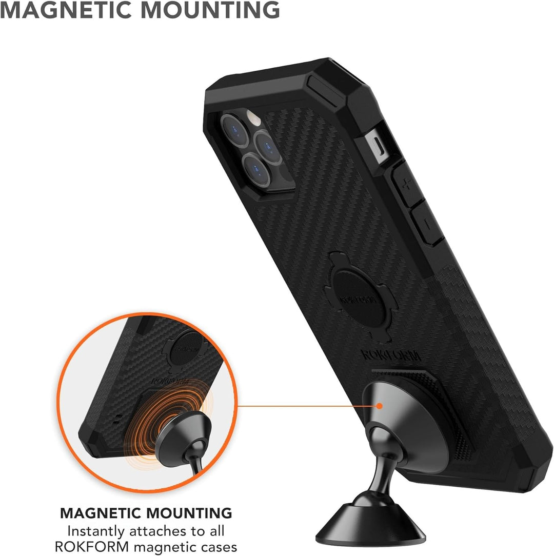 Rokform - Universal verstellbare magnetische KFZ-Halterung, 360 Grad drehbar mit 3M VHB-Klebeband, H