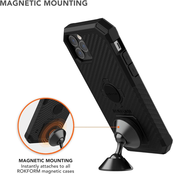 Rokform - Universal verstellbare magnetische KFZ-Halterung, 360 Grad drehbar mit 3M VHB-Klebeband, H