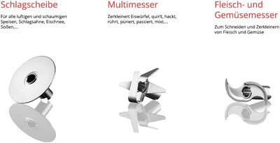 ESGE Zauberstab M 200 BBQ 98215 Stabmixer schwarz, Pürierstab, Handmixer, Profi, inkl. Zubehör, bis