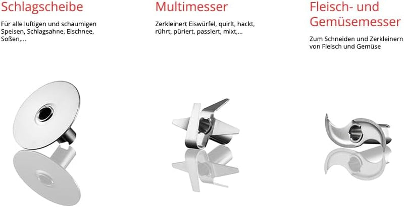 ESGE Zauberstab M 200 BBQ 98215 Stabmixer schwarz, Pürierstab, Handmixer, Profi, inkl. Zubehör, bis