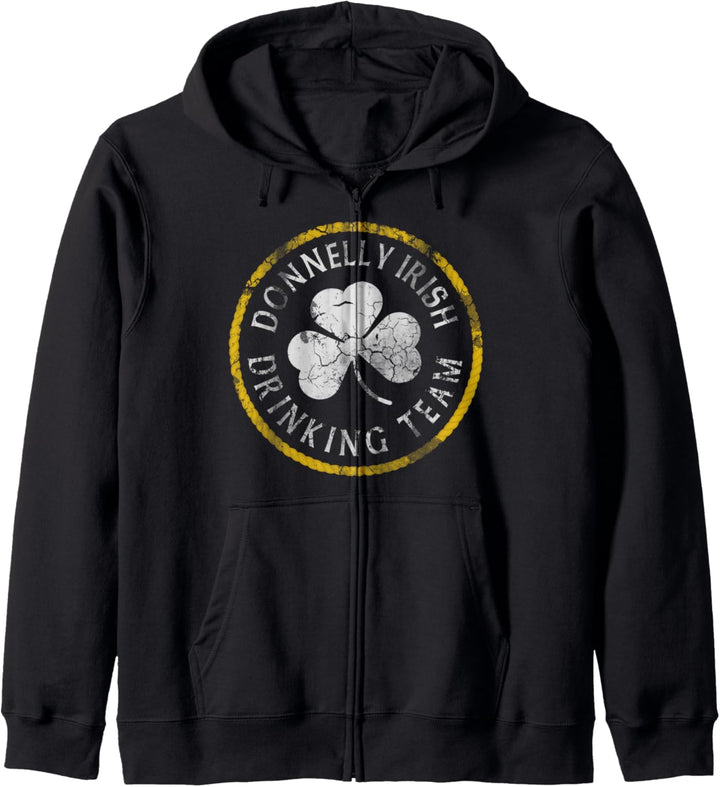 Donnelly Irish Drinking Team St Patricks Day Familienname Kapuzenjacke