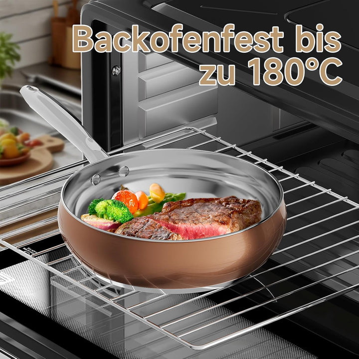 Scheffler Topfset Mit Deckel, 10tlg, Induktions, Für alle Herdarten | Edelstahl-Kochtopfset, 16/18/2