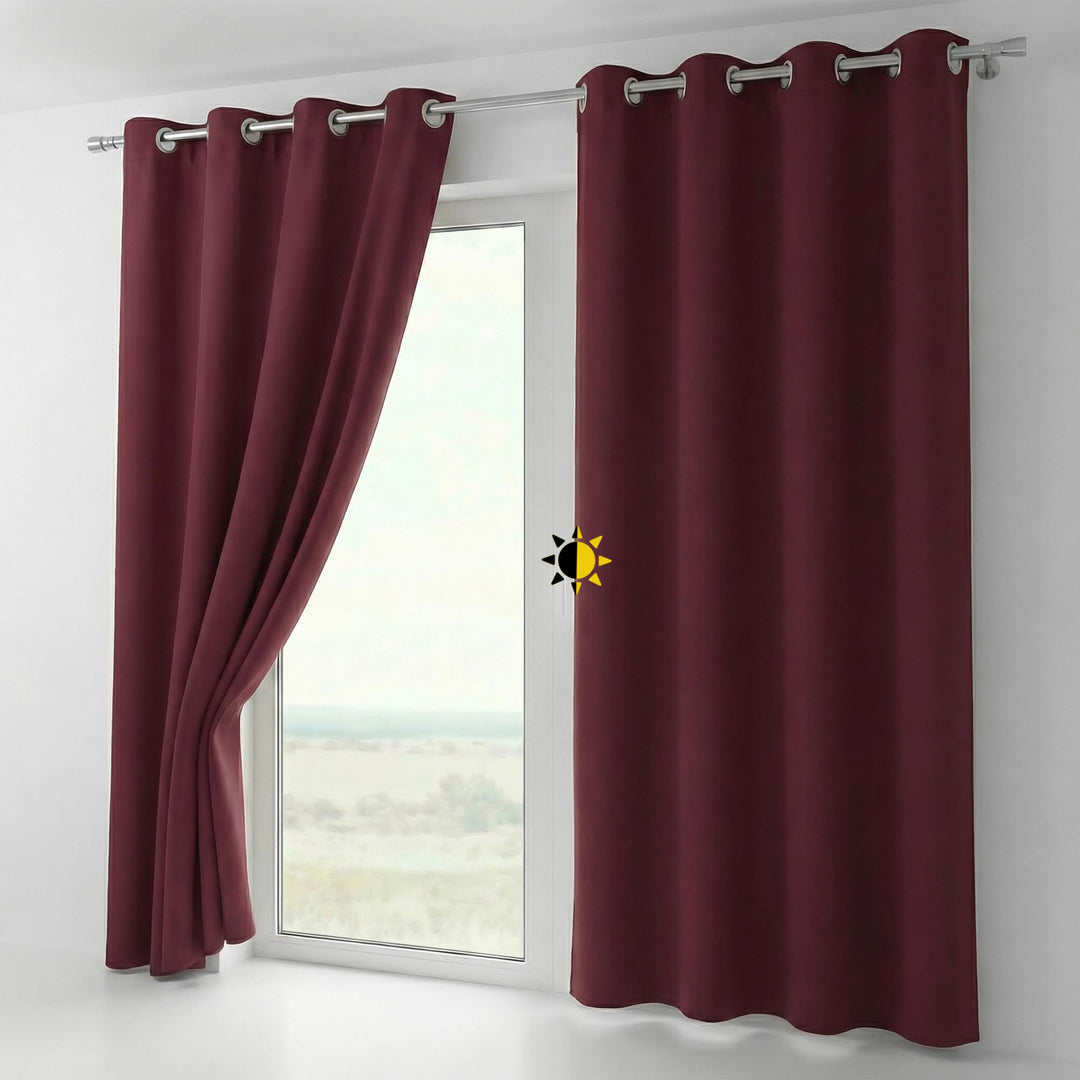 BEAUTEX Verdunkelungsgardine mit Ösen, Blackout Ösenschal Blickdicht abdunkelnd, Grösse und Farbe wä
