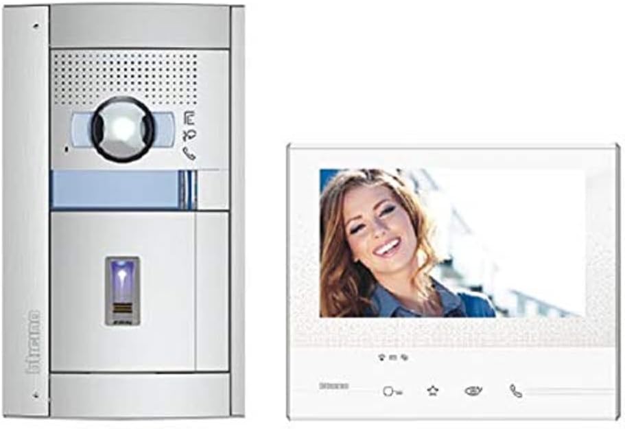BTicino, Flex ONE Video-Türsprechanlagen-Set, SFERA inkl. ekey-Fingerprint mit 2-Kanal-Auswerteeinhe