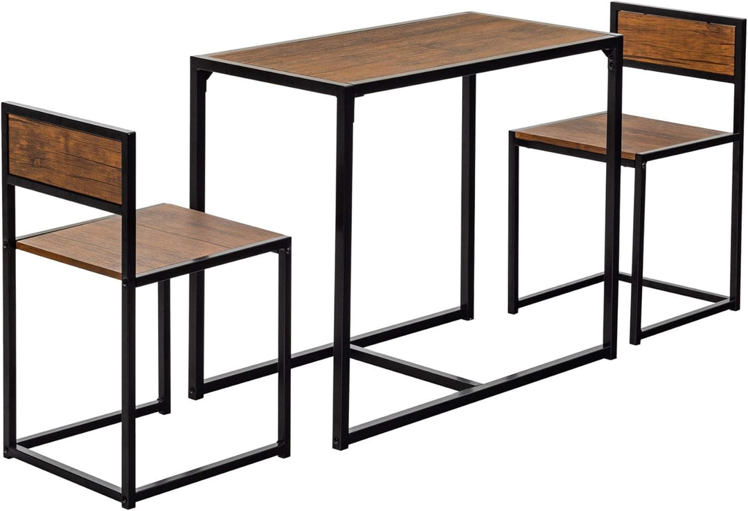 Harbour Housewares Platzsparender und kompakter Küchen-Esstisch und Stühle-Set für 2 Personen