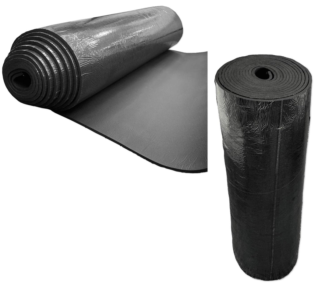 NBR/PVC Dämmmatte selbstklebend – 10 m² Rolle | Wärmedämmung 0,036 W/mK & Schalldämmung 15 dB | Flex