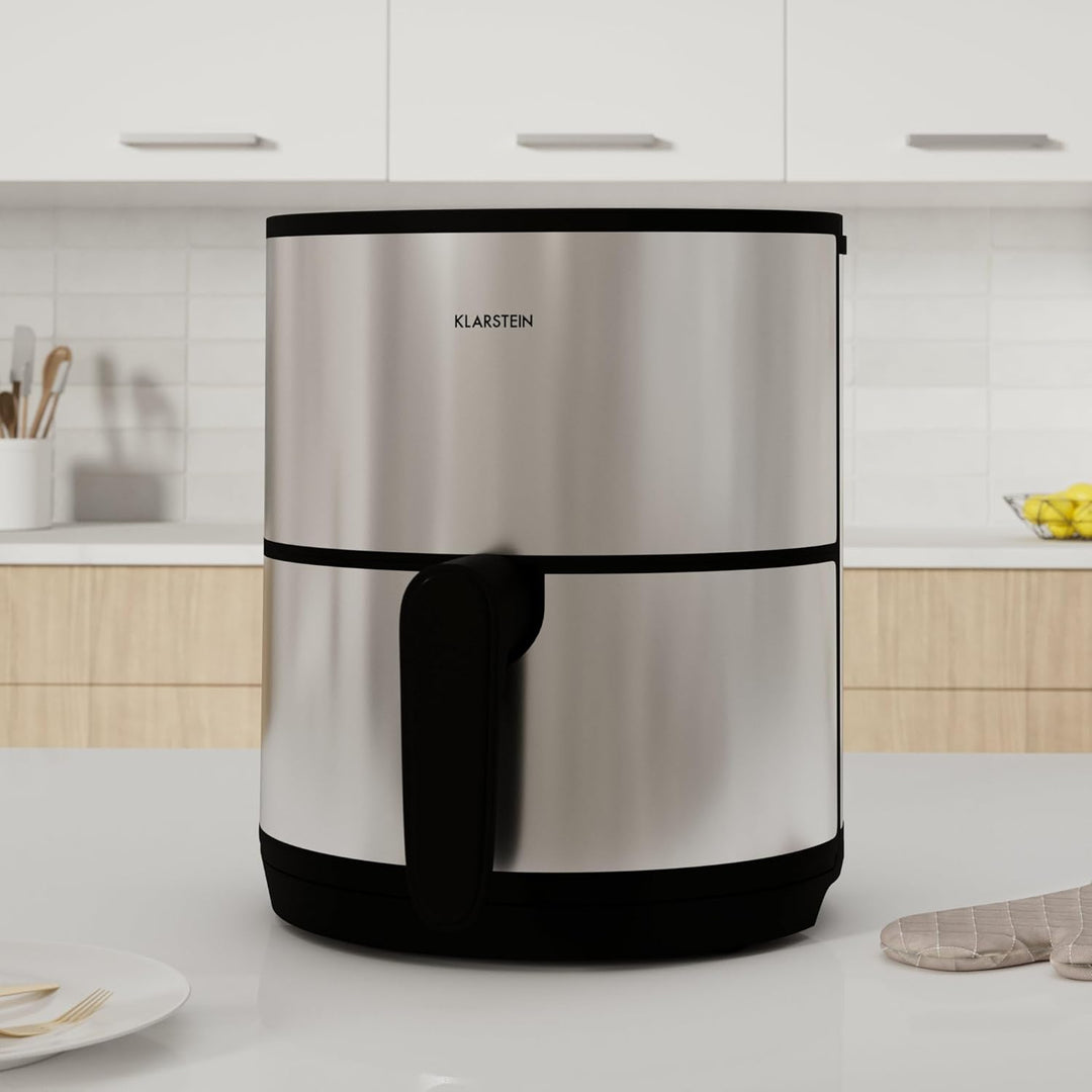Klarstein Heissluftfriteuse, Air Fryer zum Frittieren, Friteuse mit Touch-Bedienfeld, Timer, Einstel