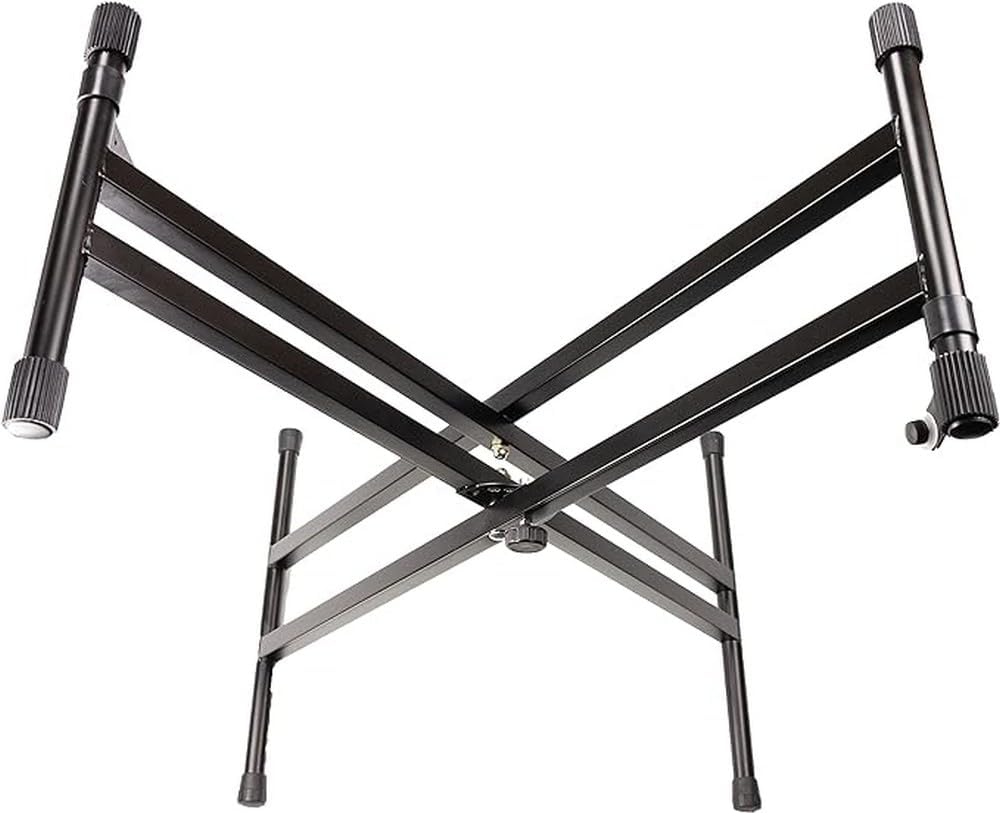 Rockjam Double Bracked Einstellbarer Tastaturständer mit Verriegelungsbändern Double Bracked