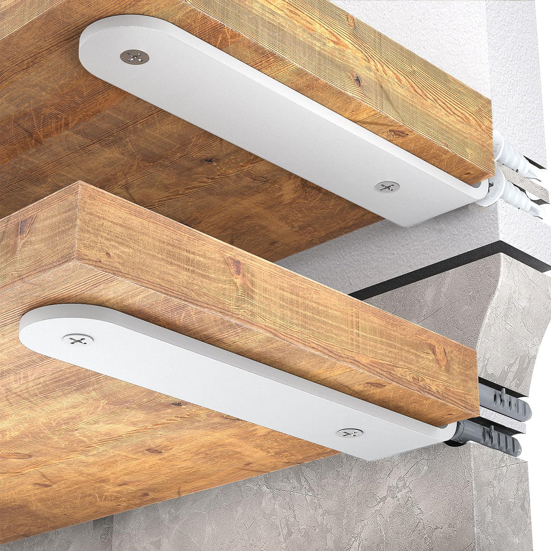 WELDUN 6 Stücke Regalhalterung Regalträger 10 cm, Schwerlast Regalwinkel für die Wandmontage, Tragkr