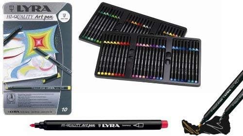 LYRA 6751500 Art Pen Faserstifte, Fasermaler, farbig sortiert, 33,7 x 19 x 2 cm 50 Faserstifte, 50 F