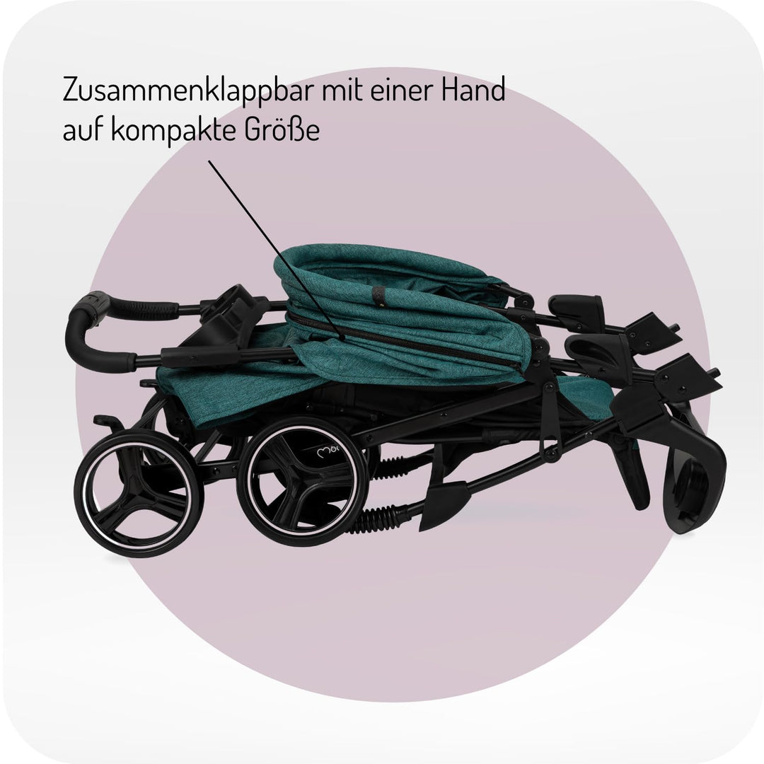 MoMi ISLA Kinderbuggy, Kinderwagen ab dem 6. Lebensmonat, bis 15 kg Körpergewicht, 5-Punkt-Sicherhei