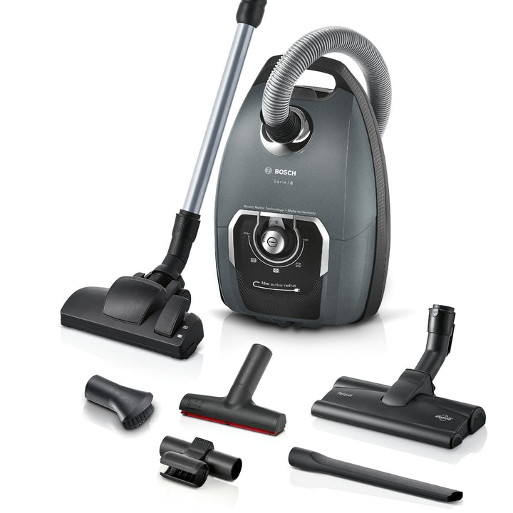 Bosch Staubsauger mit Beutel Serie 8, für Allergiker, Hygiene-Filter, 10 J. Motorgarantie, Hartboden
