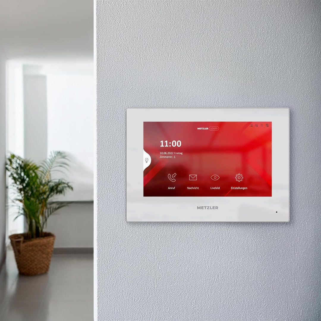 Metzler VDM10 2.0 Video Sprechanlage Komplett Set - mit austauschbarem Namensschild - LAN/POE - Türs